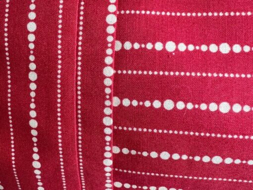 Close up of red pillow case