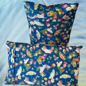A beautiful pillowcase with printed Flamingoes